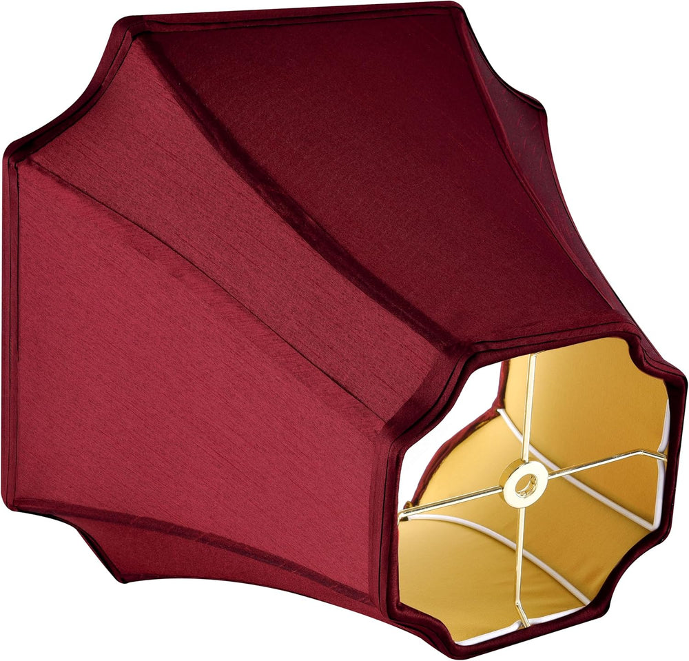 GO&SO Medium Burgundy Lampshade,Square Cut Corner Shade,6.5"x13.2&qu...