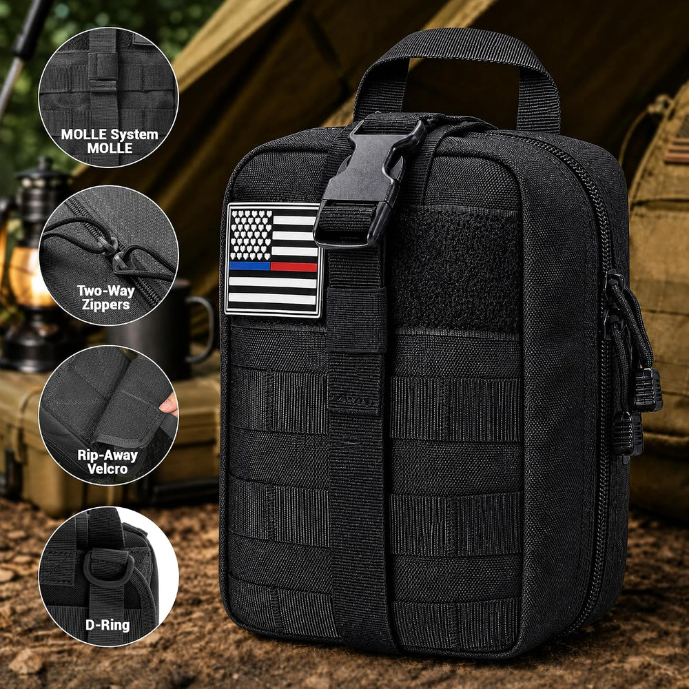 Survival First Aid Kit, 250 PCS Outdoor Emergency Kit with Tourniquet, Chest ...