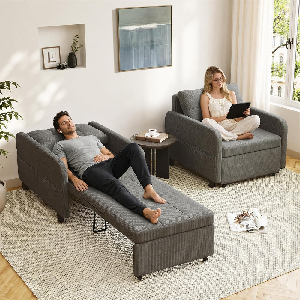 Deep Seat Sleeper Chair Bed, Zero Wall Clearance