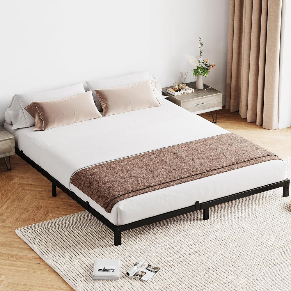 GAOMON 8" Full Bed Frame, Heavy-Duty Metal Platform, Black