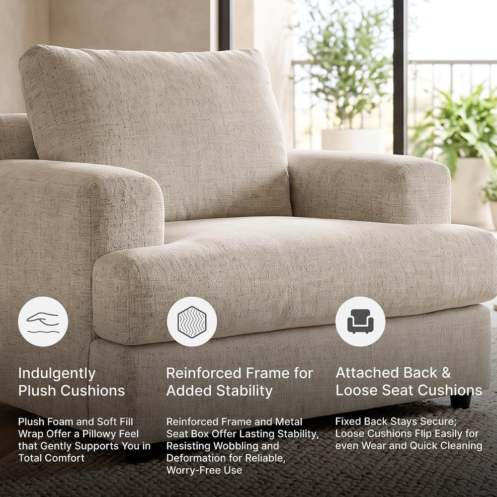 Signature Design by Ashley Soletren Oversized Chair and a Half, Stone