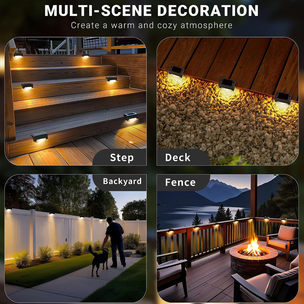 SOLPEX Solar Deck Lights, Solar Step Lights for Outside Waterproof Led Stair ...
