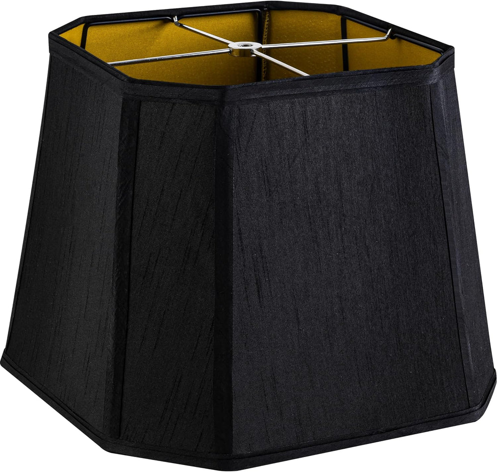 GO&SO Black Lamp Shade Square,Medium Silk Empire Lampshade,10"×13&qu...