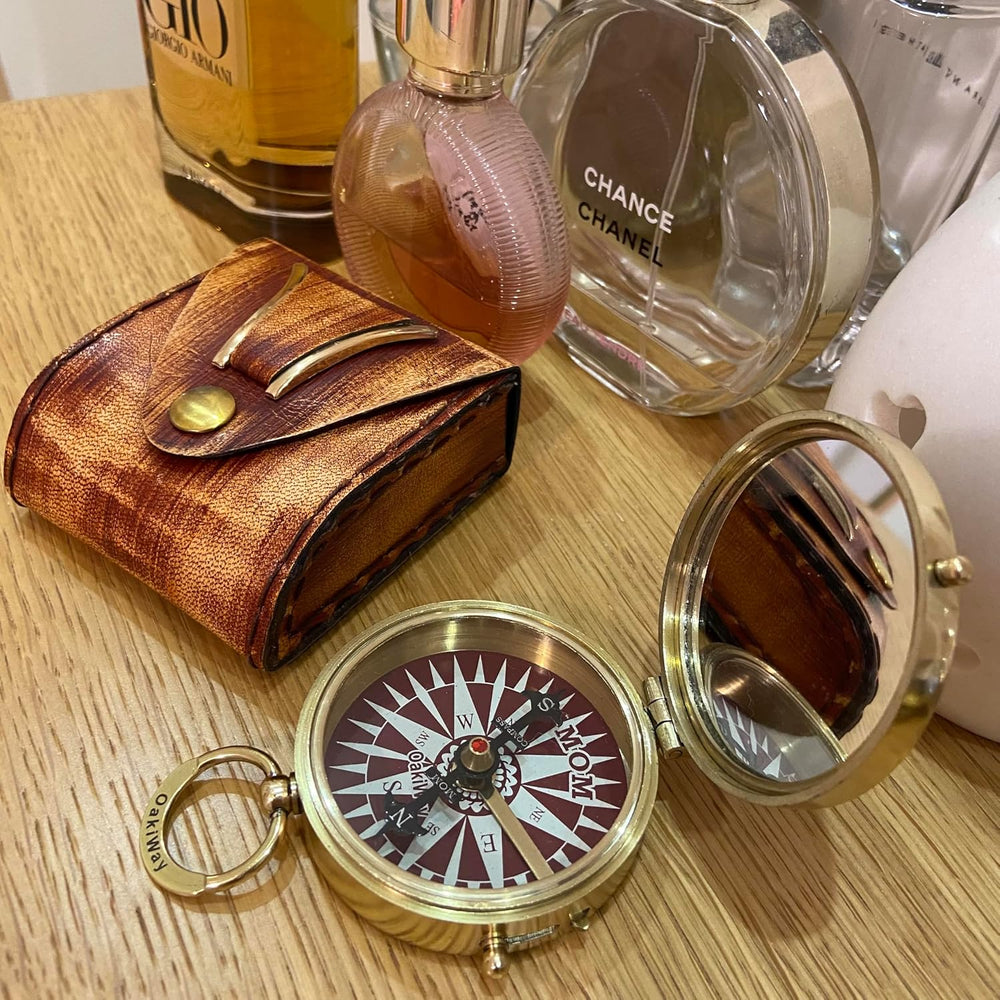 Makeup Compact Hand Mirror Gift for Mom, with Compass - Gifts for Mom from Da...