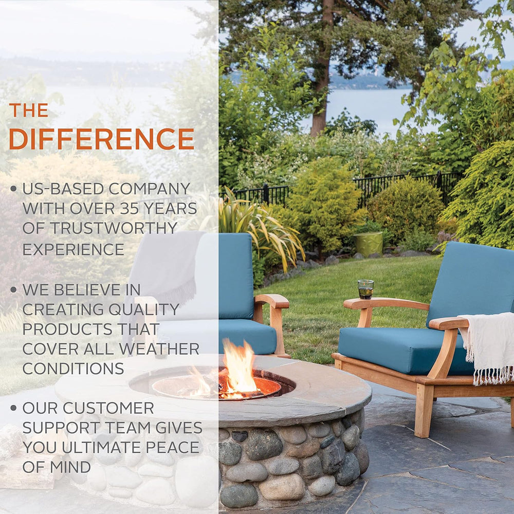 Classic Accessories Ravenna Water-Resistant 21 x 19 x 3 Inch Patio Seat Cushi...