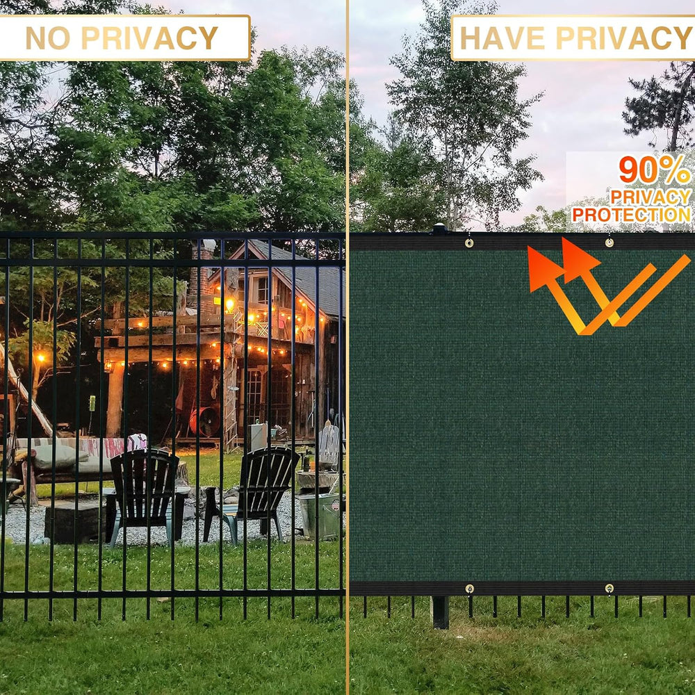Privacy Fence Screen 5' x 50' Fencing Cover Heavy Duty Mesh Windscree...