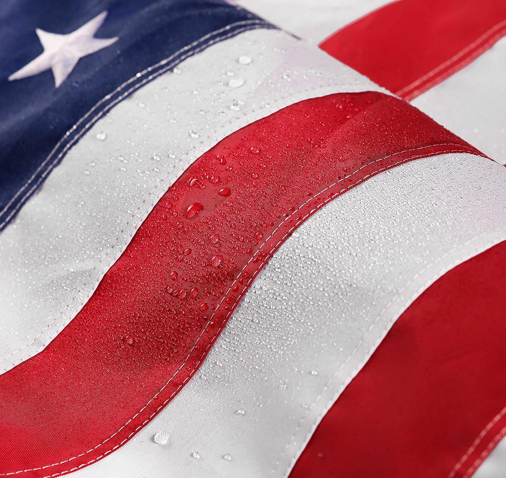 American Flag 4x6 ft: Long Lasting US Flag, Heavy Duty Nylon, Embroidered Sta...