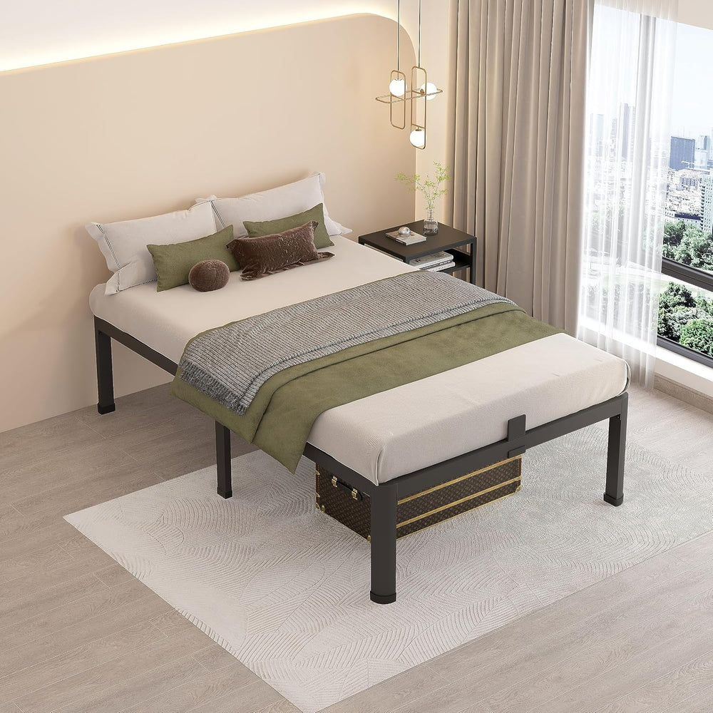 MAF 18 Inch Twin XL Bed Frames with Round Corner Leg Mattress Slide Stopper