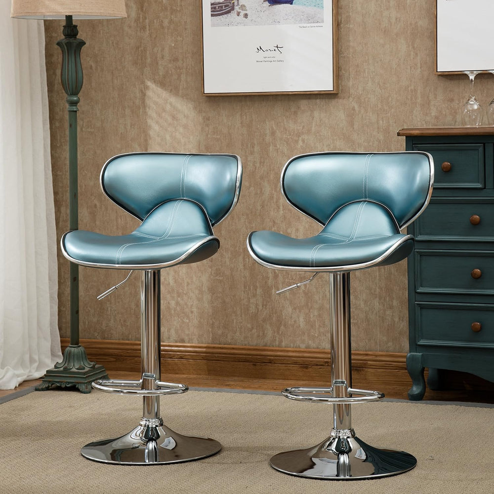Roundhill Furniture Masaccio Cushioned Leatherette Upholstery Airlift Adjusta...