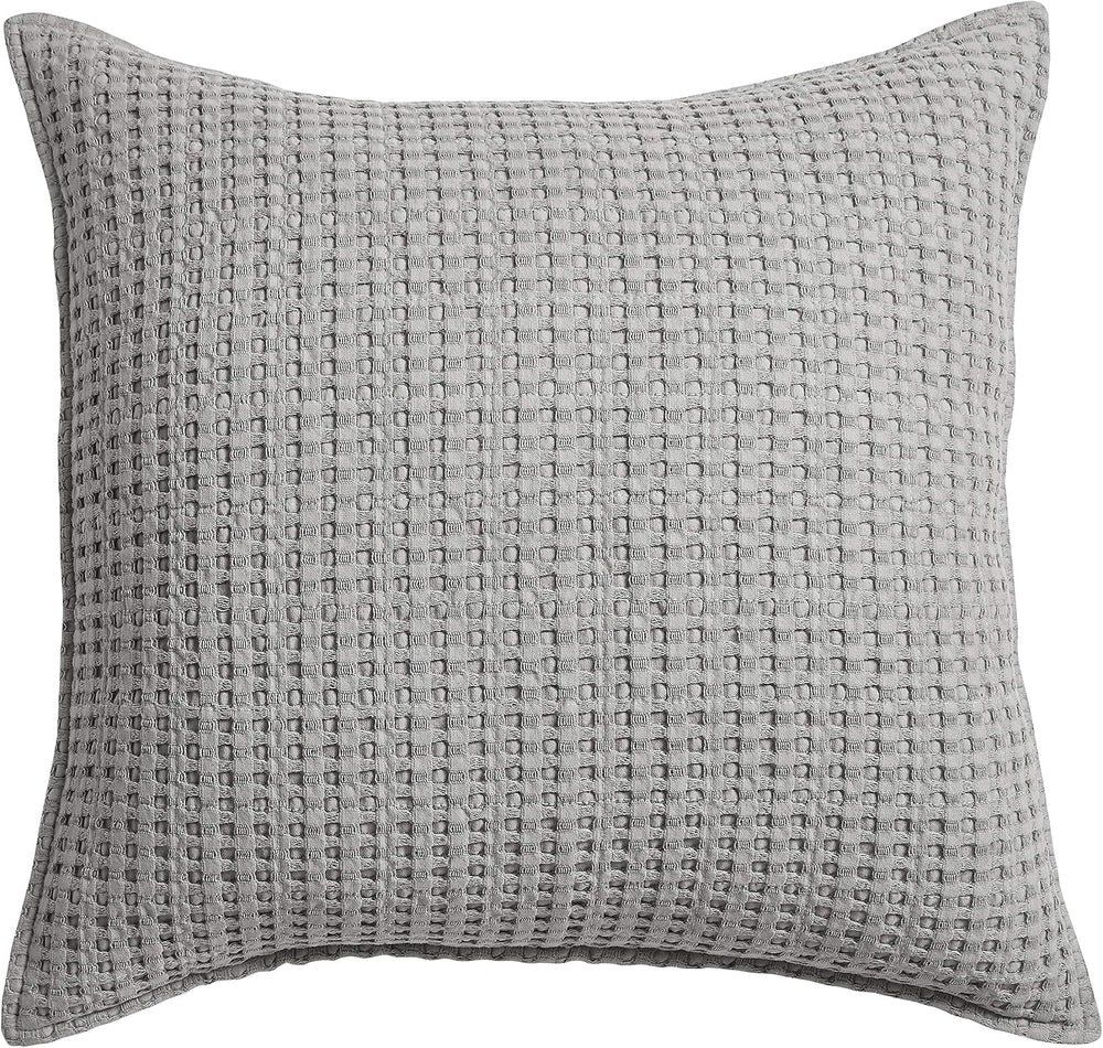 Levtex Home - Mills Waffle - Decorative Pillow - Poly Filled - Grey - Sham Si...