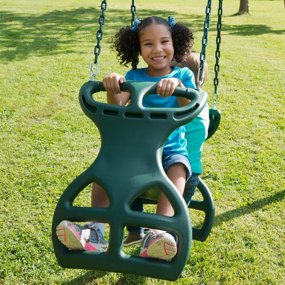 Swing-N-Slide WS 3452 Heavy Duty Two Person Dual Glider Swing, with Coated Ch...