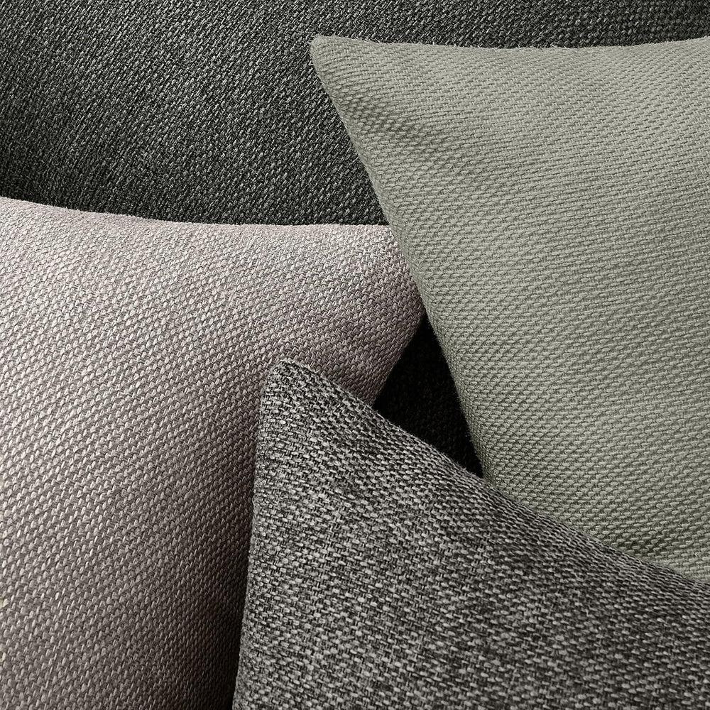 Natural Linen Look Throw Pillow Covers 18x18 Inch Set of 4, Textured Woven De...