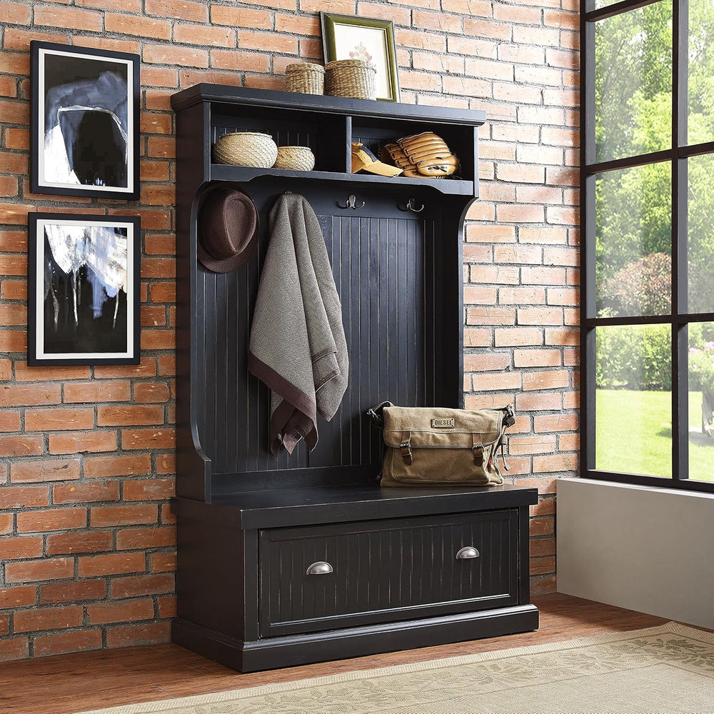 Crosley Furniture Seaside Hall Tree, Shoe Rack Bench