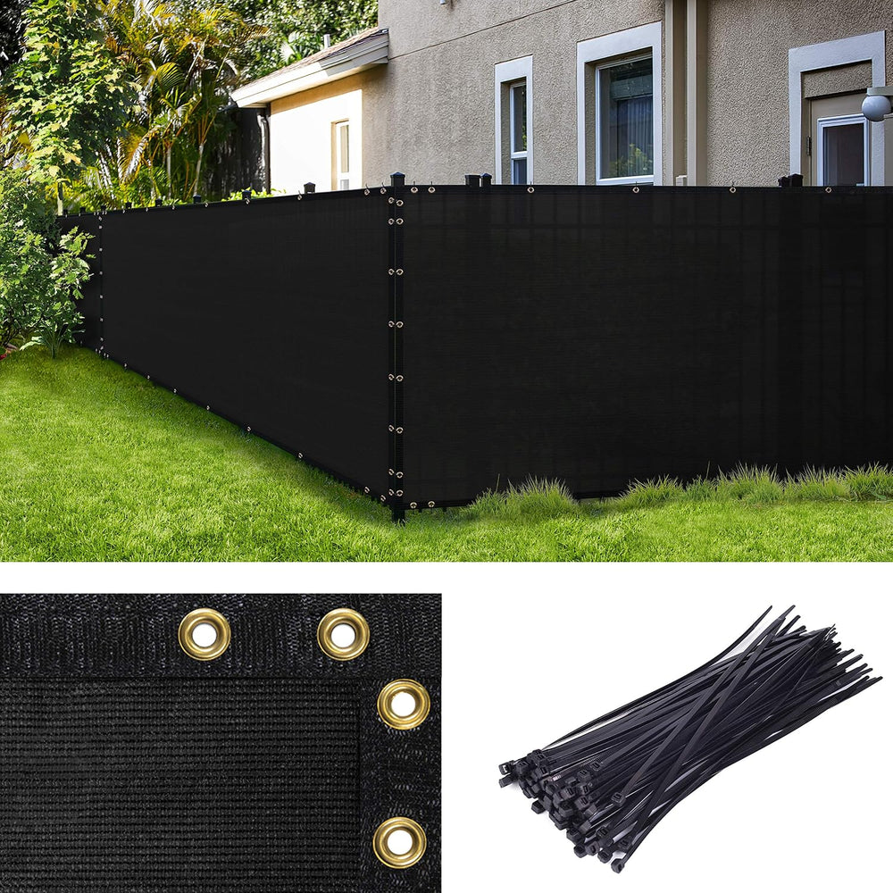 Amgo 6' x 200' Fence Privacy Screen, Heavy Duty Mesh Outdoor & Ba...