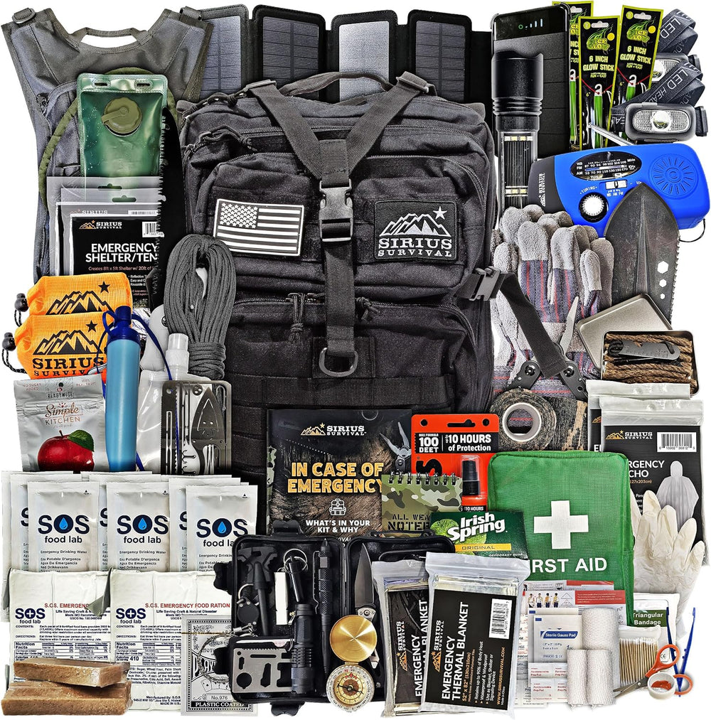 Bug Out Bag - Premium Bugout Backpack Pre-Packed Survival Kit - Ultimate 72 H...