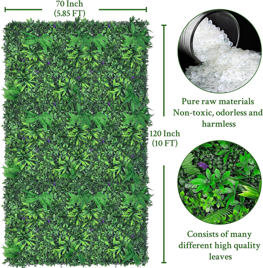 ODTORY Artificial Greenery Wall, 70'' x 120''(58.5 SQFT) Fake...