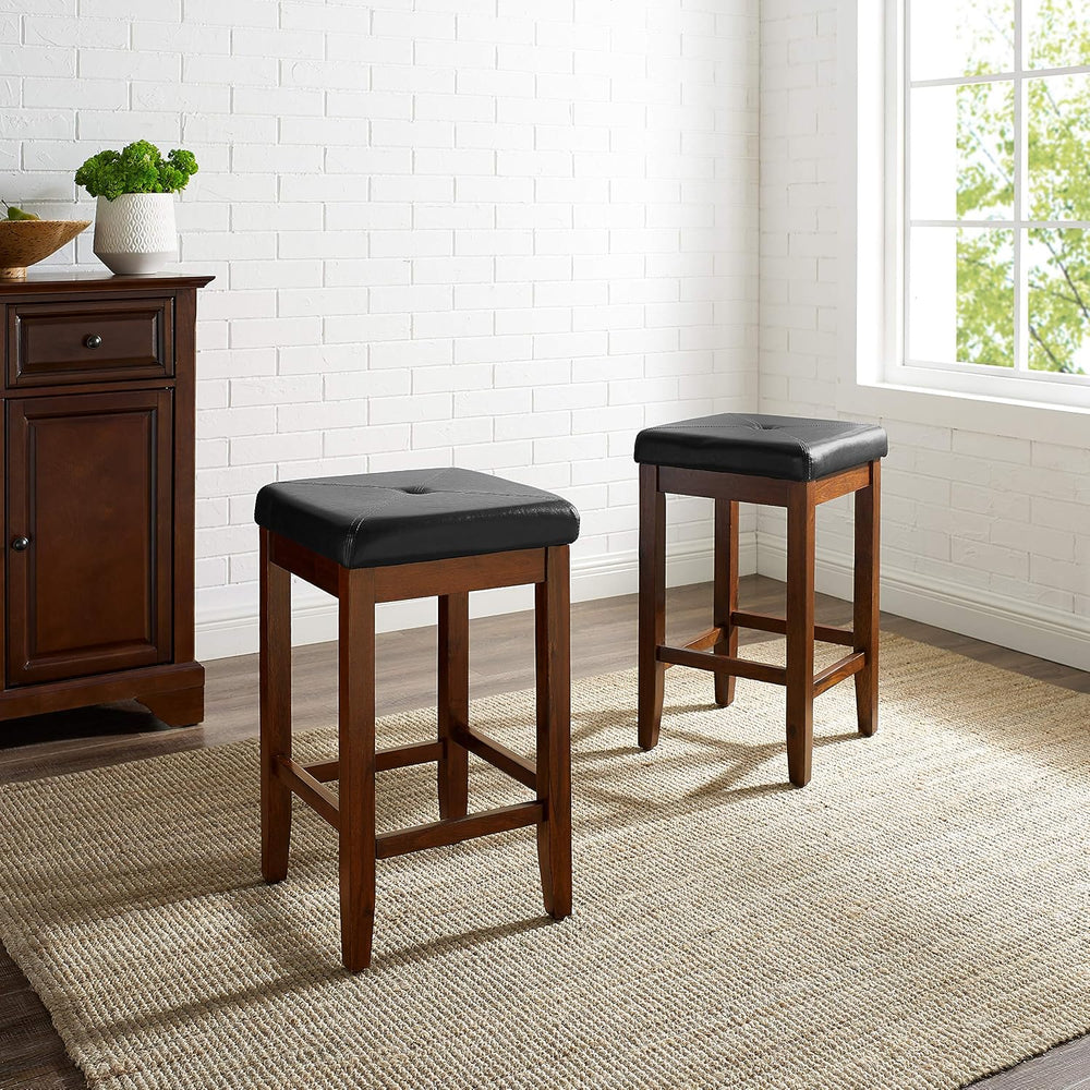 Crosley Furniture Upholstered Square Counter Stools, Set of 2, 24"