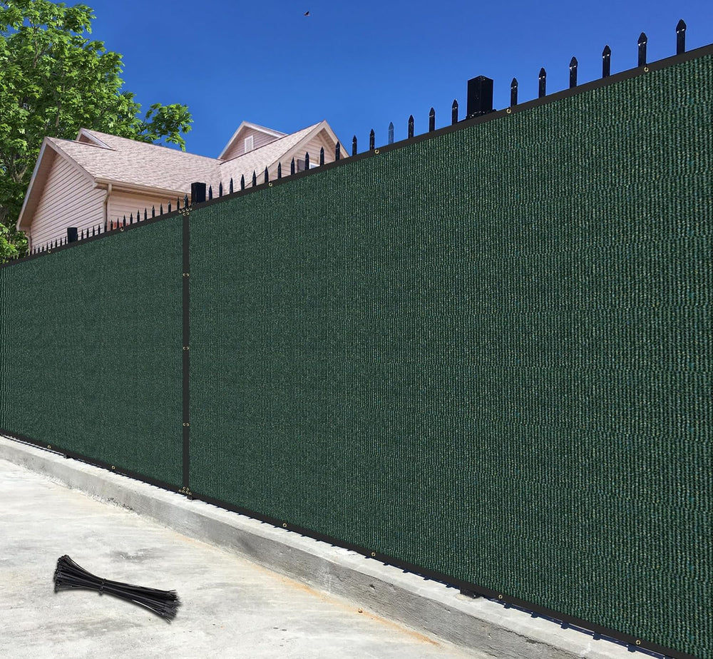 Bynbbur 6' x 20' Green Privacy Fence Screen Net Fencing 90% Privacy B...