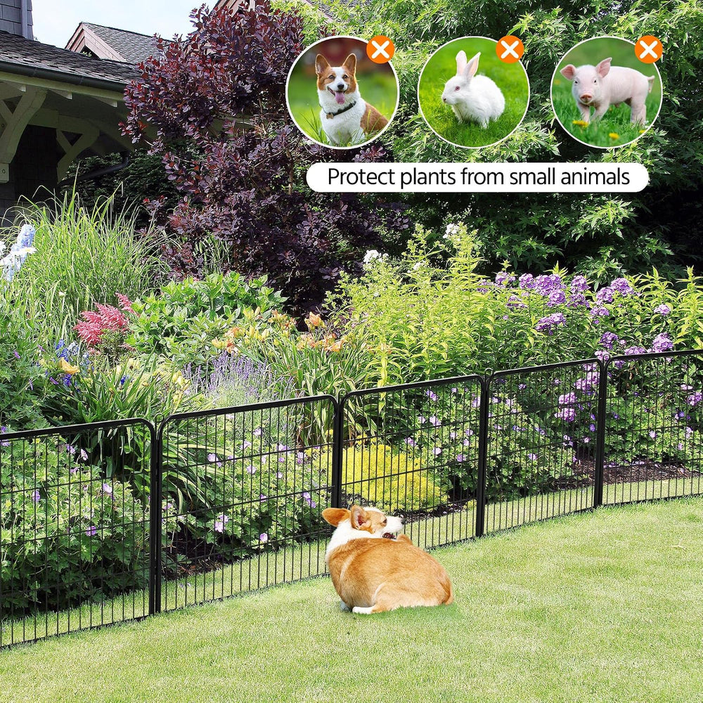 Yaheetech 24in x 43ft Rustproof Foldable Metal Decorative Garden Fence