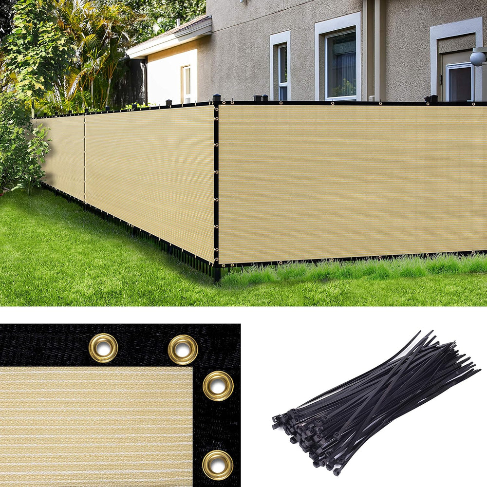 Amgo 5' x 24' Fence Privacy Screen, Heavy Duty Mesh Outdoor & Bac...