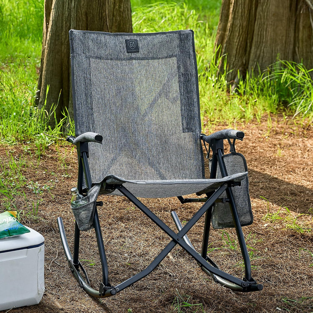 EVER ADVANCED Compact Folding Rocking Camping Chair