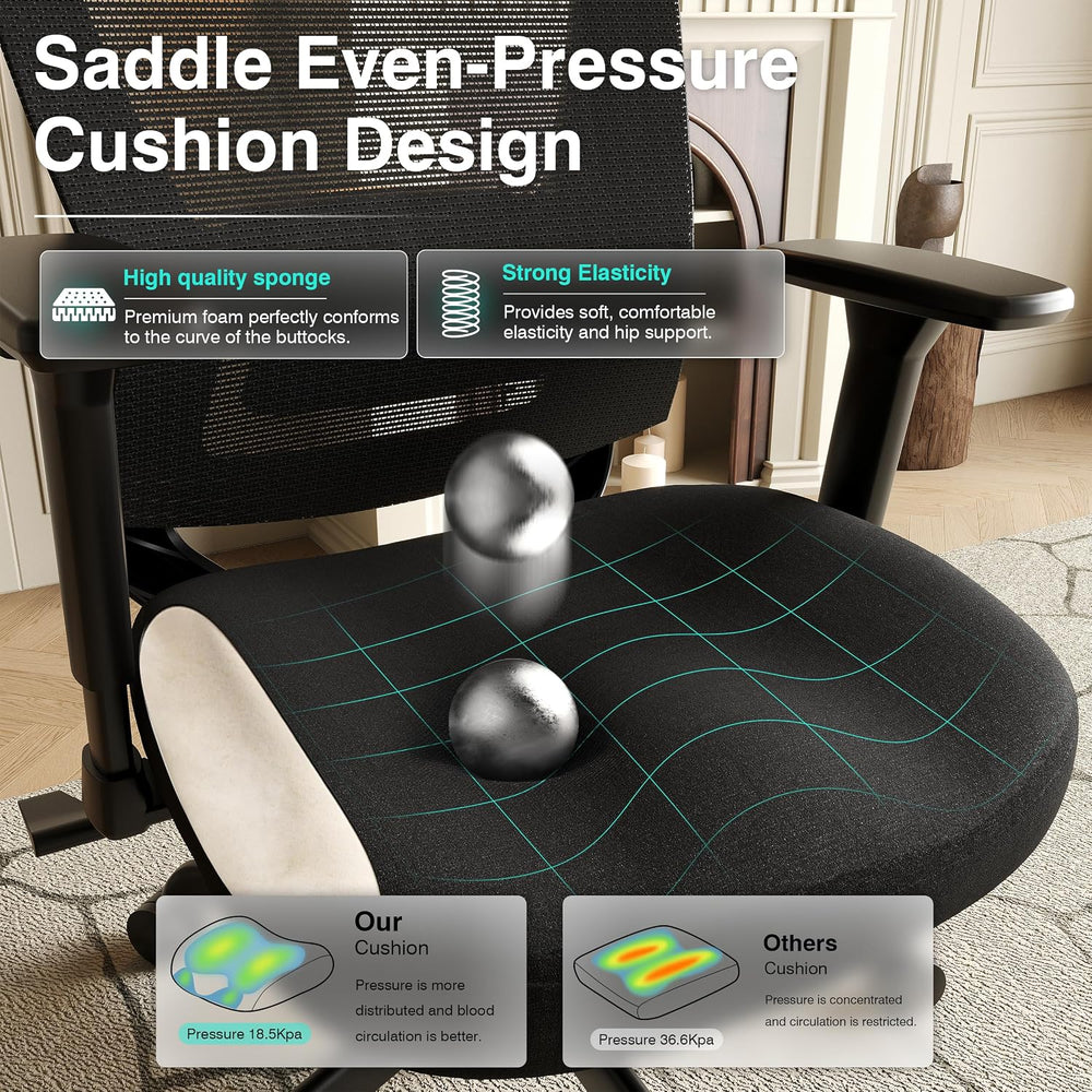 ELABEST Ergonomic Mesh Office Chair,Comfy Computer Desk Chair- BIFMA 5.1 Cert...