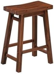 Boraam Sonoma Saddle Stool, Chestnut