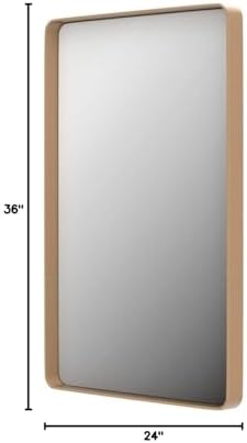 LOAAO 24"X36" Gold Bathroom Mirror