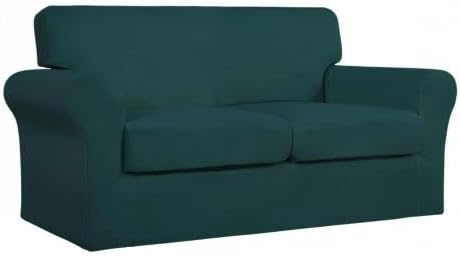 Easy-Going 3 Pieces Stretch Loveseat Couch Cover for 2 Cushion Washable