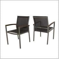 Great Deal Furniture Emma Patio Dining Chairs - Aluminum - Outdoor Mesh Seats...