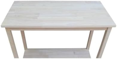 IC International Concepts, Portman Accent Table , Solid Real Wood, Sturdy Par...