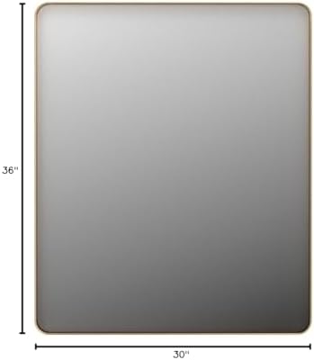 LOAAO 30"X36" Gold Bathroom Mirror