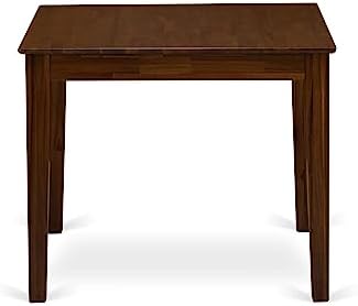 East West Furniture OXAB5-AWA-05 5 Piece Kitchen Table Set for Small Spaces Includes a Square Modern Dining Table and 4 Parson Kitchen Chairs, 36x36 Inch, Antique Walnut