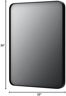 LOAAO 22X30 Inch Black Bathroom Mirror Metal Framed