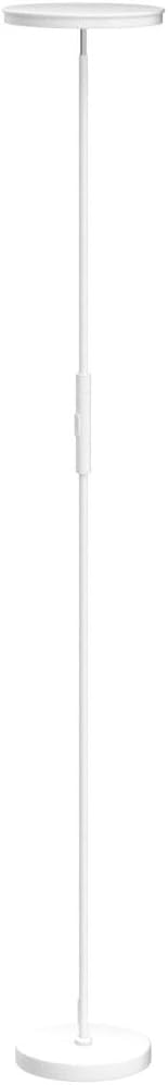 JOOFO LED Torchiere Floor Lamp with Remote, Stepless Dimmable Pearl White