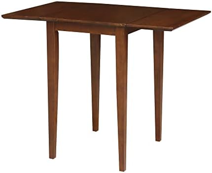 IC International Concepts Solid Wood Drop Leaf Table, 36", Unfinished