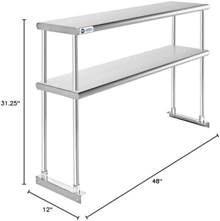 GRIDMANN NSF Stainless Steel Commercial Kitchen Prep & Work Table Plus A ...