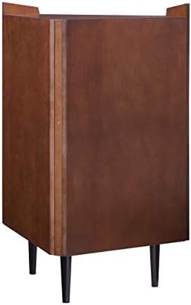 SEI FURNITURE Larson Corner Storage Bar Cabinet, brown.