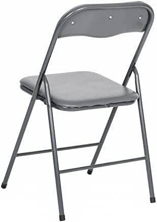 Flash Furniture Madison 5-Piece Folding Card Table and Chair Set, Gray