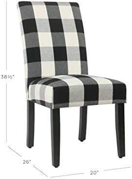 HomePop Parsons Dining Chair - Black Plaid (Set of 2)