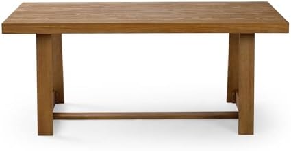 Plank+Beam Classic 72 Inch Dining Table, Rectangular, Pecan Wirebrush