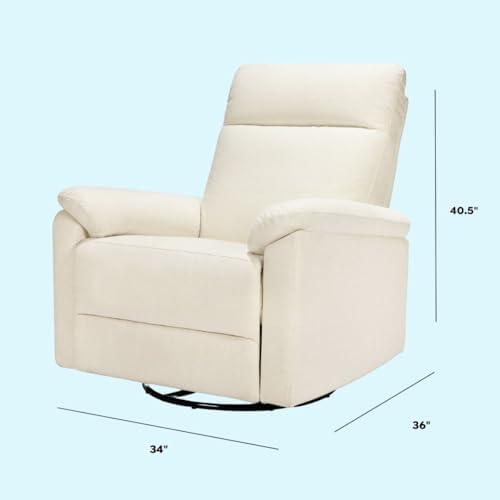 Davinci Suzy Recliner Glider w/ 360° Swivel, Manual, Vanilla