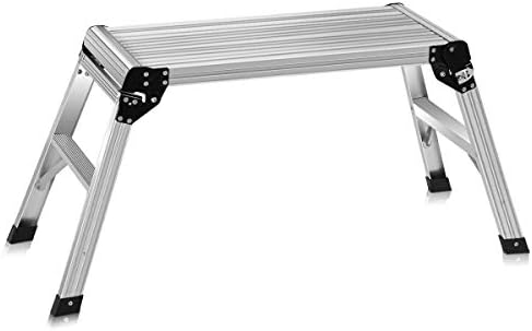 Giantex Work Platform Aluminum Step Ladder Drywall Safe CE Approved of Capaci...