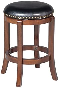 cordova swivel backless counter stool - mocha brown, side view
