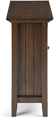 SIMPLIHOME Bedford 32" Solid Wood Cabinet in Rustic Natural Aged Brown