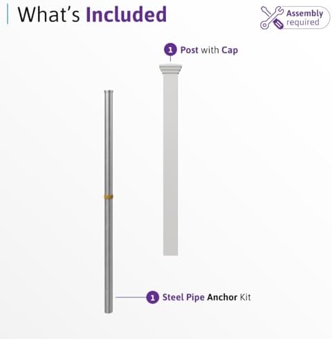 WamBam All American 3.5ft White Vinyl Finishing Post