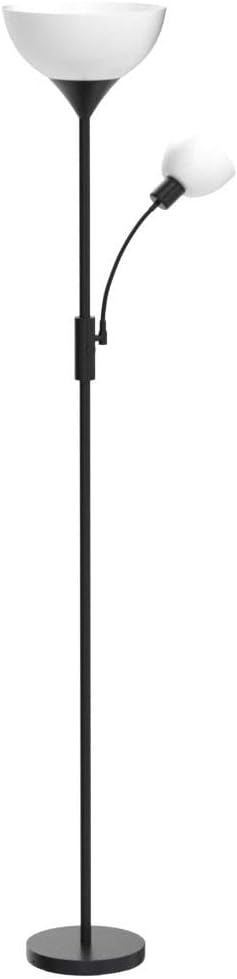 Floor Lamp Black, Standing Lamp, 71" Torchiere Floor Lamp with Adjustabl...