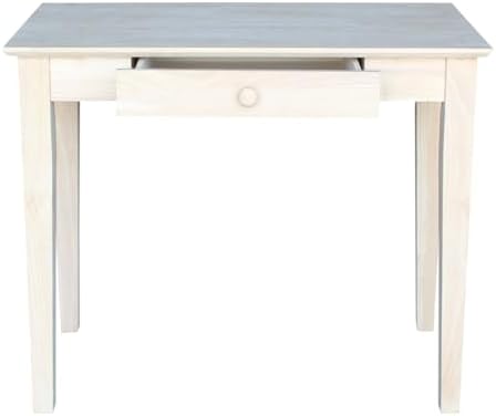 IC International Concepts Solid Wood Unfinished Writing Table