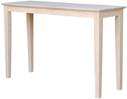 IC International Concepts Solid Wood Shaker Console Table, 48" Long