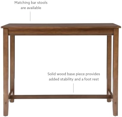 Linon Claridge Rustic Wood 36 inch Height Pub Table